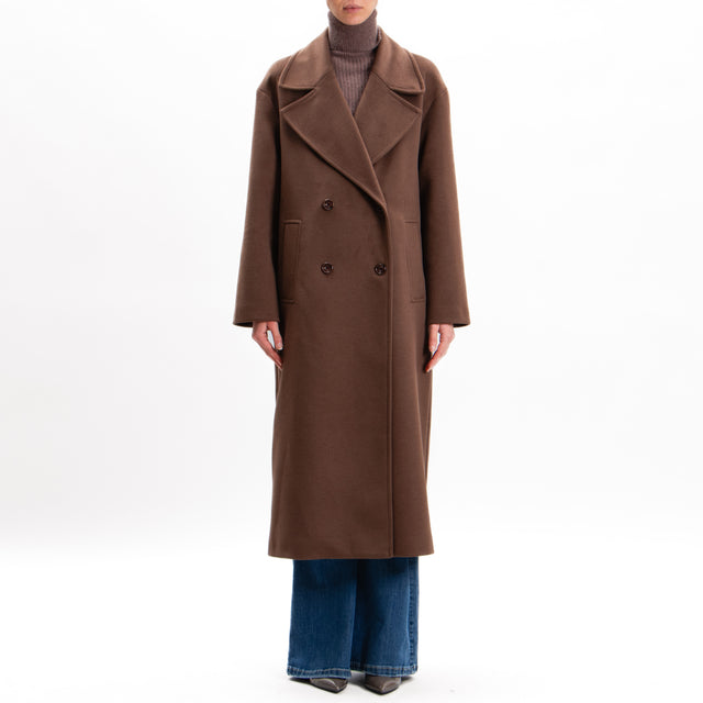 Imperial-Double-breasted coat - brown