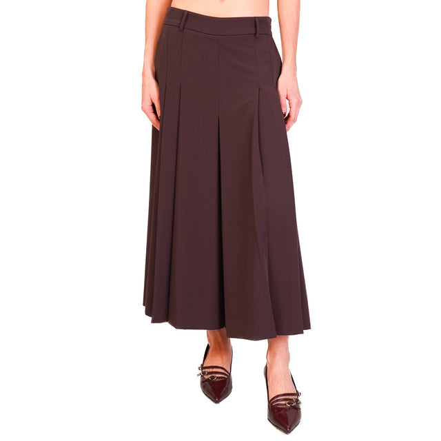 Imperial-Pleated trousers - wine