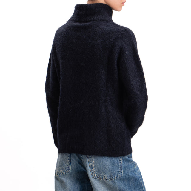 Kontatto-Alpaca Blend Turtleneck Sweater - Black