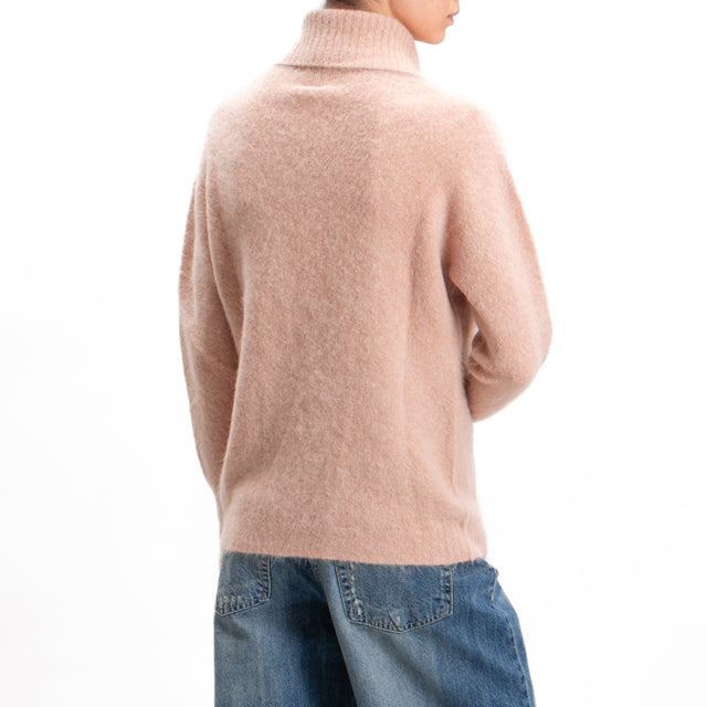 Kontatto-Alpaca Blend Turtleneck Sweater - Nude