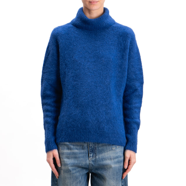 Kontatto-Alpaca Blend Turtleneck Sweater - Royal