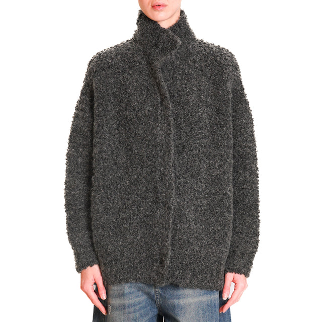 Kontatto-Bomber mohair teddy - anthracite