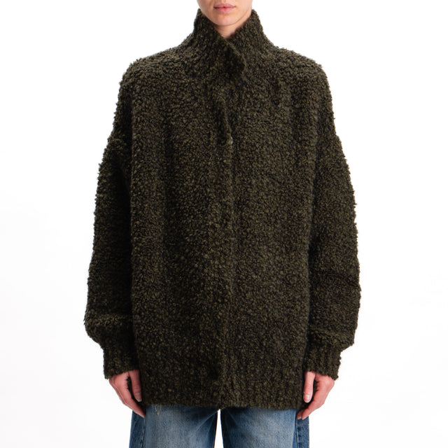 Kontatto-Bomber mohair teddy - militare