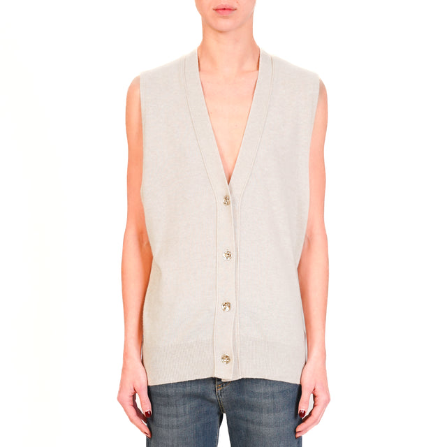 Kontatto-Gilet in maglia misto cashmere - cacha