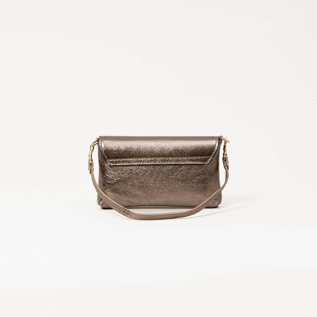 W by white mood-Pochette genuine leather - laminato bronzo