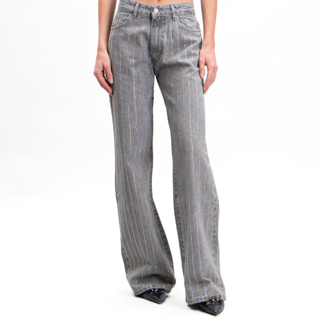 Vicolo-Jeans with rhinestones - smoke grey