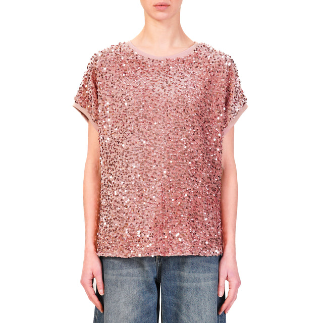 Motel-Blusa con paillettes - rosa