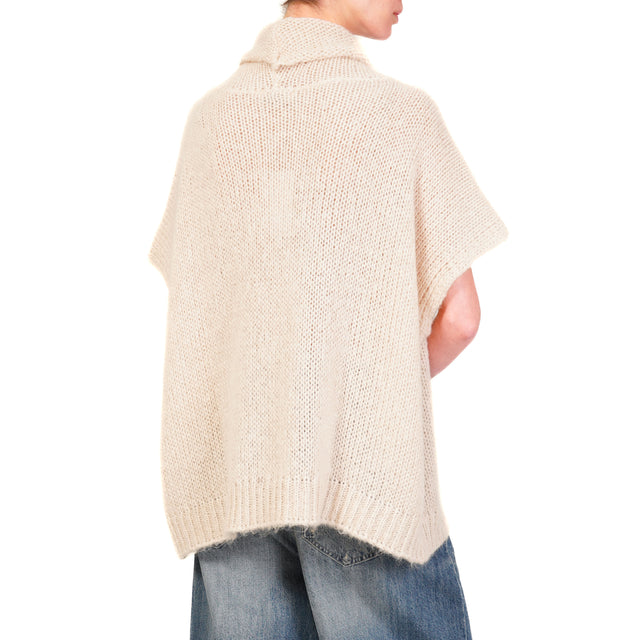 Motel-Maglia mohair collo alto - mastice