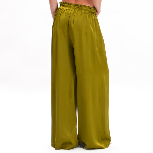 Motel-Pantalone in satin con coulisse - olio