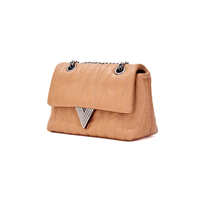 Vicolo-Borsa Belleville small genuine leather - cammello