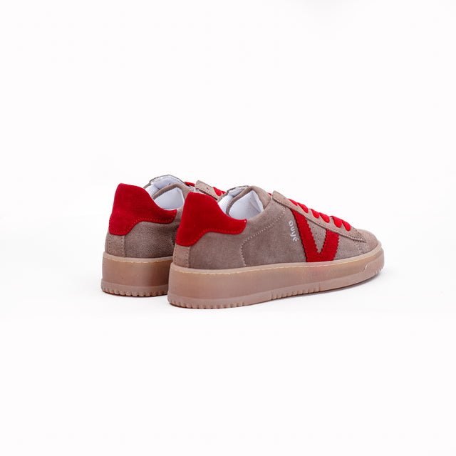 Ovye'-Sneaker scamosciata - fango/rosso