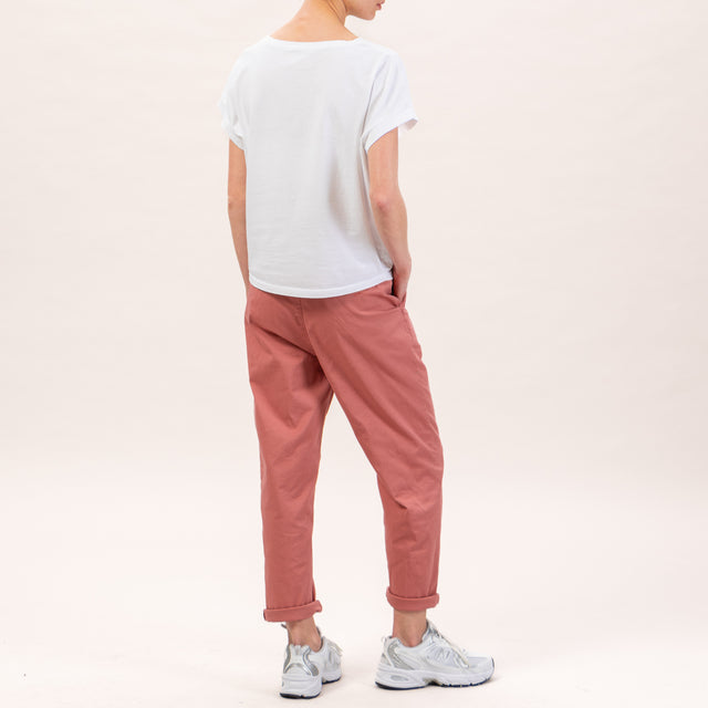 Zeroassoluto-Pantalone LOLA elastico dietro - pink pepper