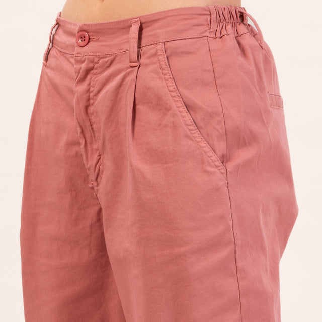 Zeroassoluto-Pantalone LOLA elastico dietro - pink pepper