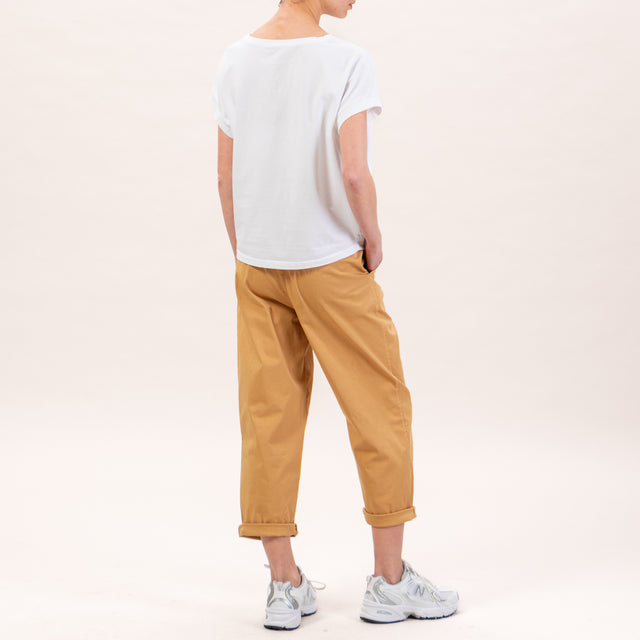 Zeroassoluto-Pantalone LORY baggy elasticizzato - banana