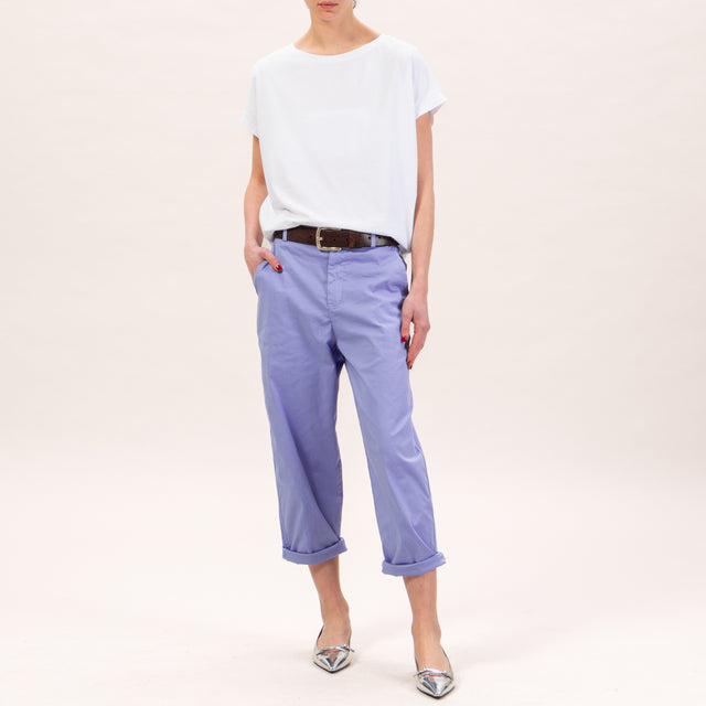 Zeroassoluto-Pantalone LORY baggy elasticizzato - lavanda