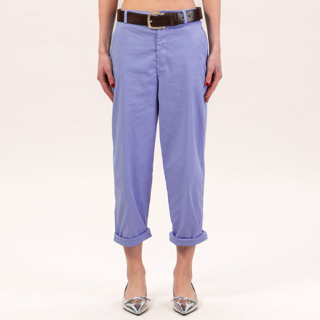 Zeroassoluto-Pantalone LORY baggy elasticizzato - lavanda