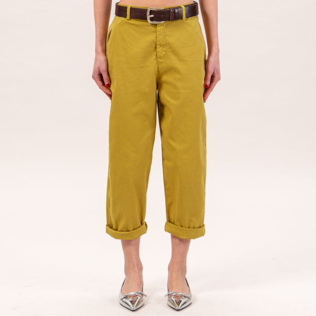 Zeroassoluto-Pantalone LORY baggy elasticizzato - olio