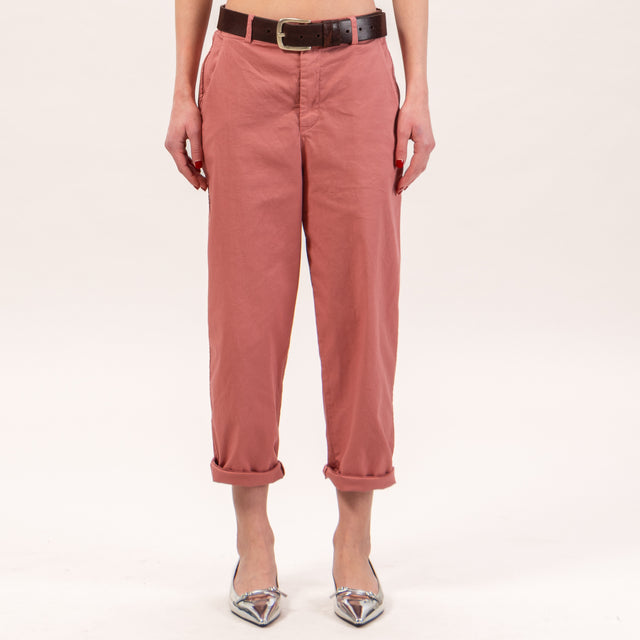 Zeroassoluto-Pantalone LORY baggy elasticizzato - pink pepper