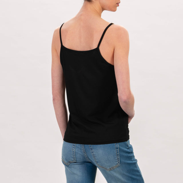 Zeroassoluto-Underware top in stretch jersey - black