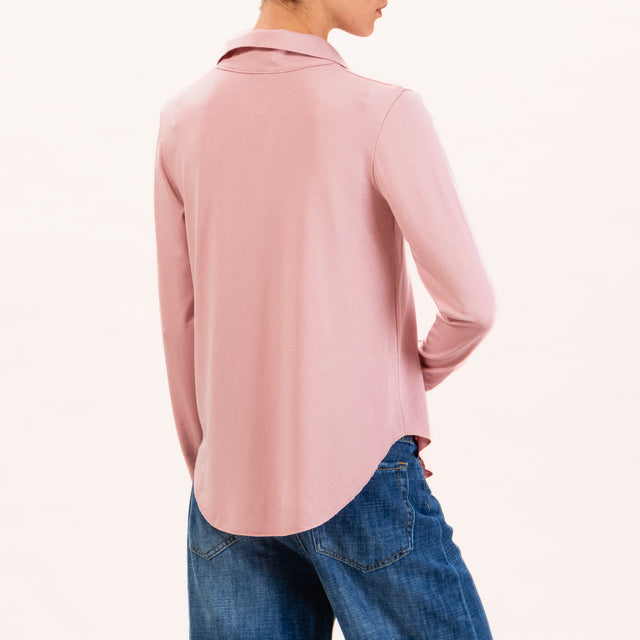 Zeroassoluto-Camicia CARLY in jersey - rosa