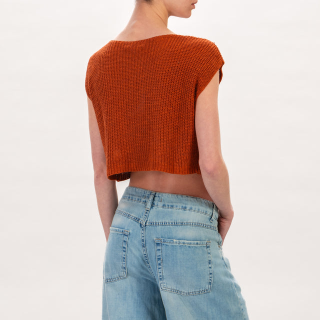 Zeroassoluto-Maglia crop - rame