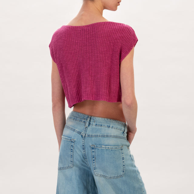 Zeroassoluto-Maglia crop - rose