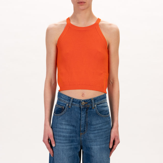 Zeroassoluto-Top scollo americana - orange