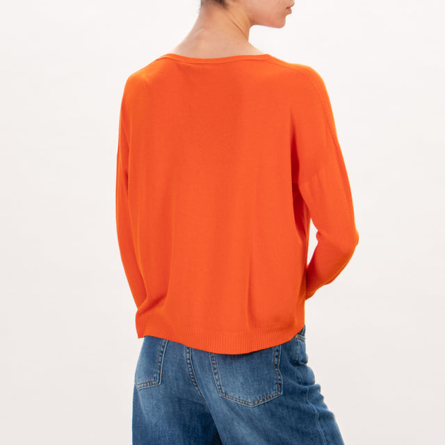 Zeroassoluto-Maglia scollo v - orange