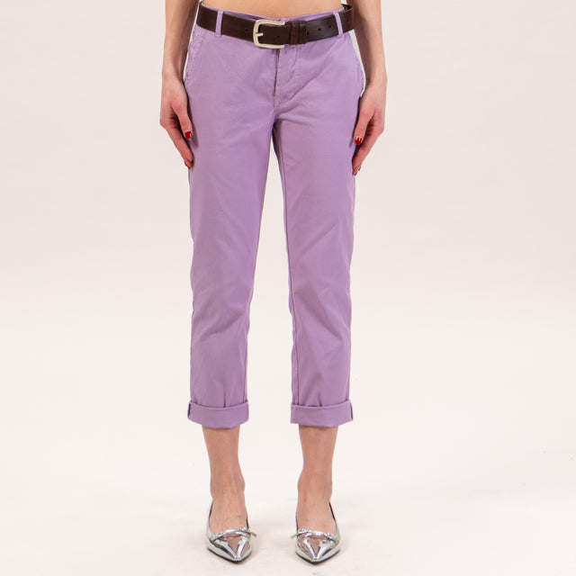 Zeroassoluto-Pantalone LOIS chino elasticizzato - glicine