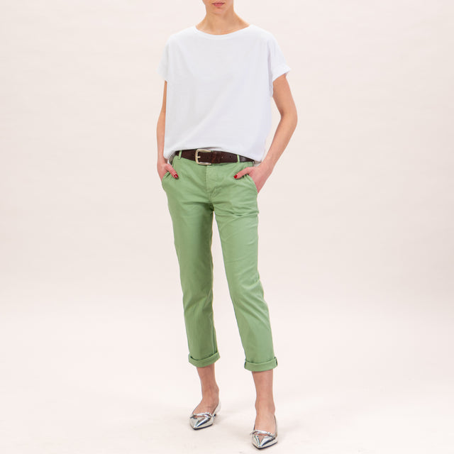 Zeroassoluto-Pantalone LOIS chino elasticizzato - green bay