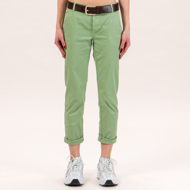 Zeroassoluto-Pantalone LOIS chino elasticizzato - green bay