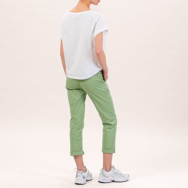 Zeroassoluto-Pantalone LOIS chino elasticizzato - green bay