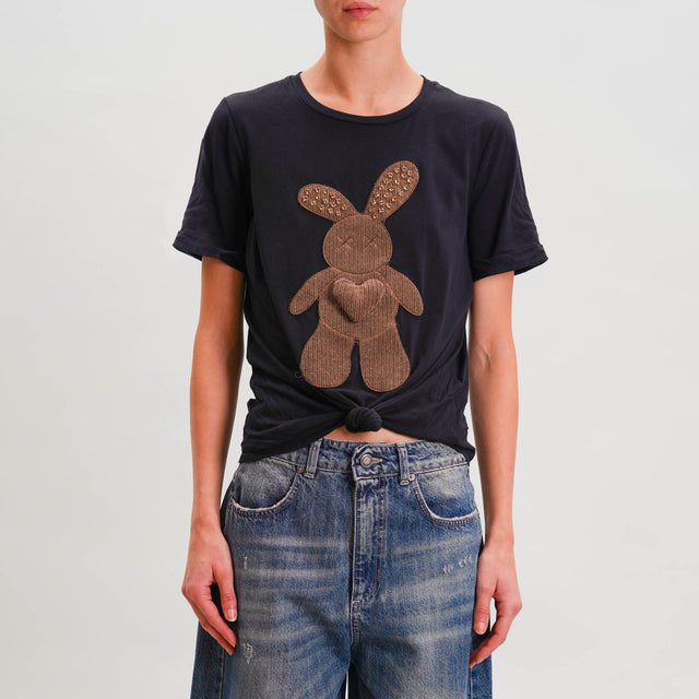 Souvenir-T-shirt rabbit - nero