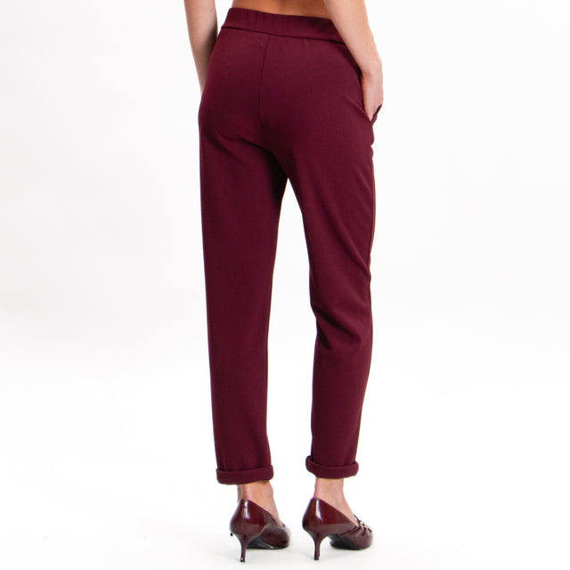 Souvenir-Elastic back trousers - ruby