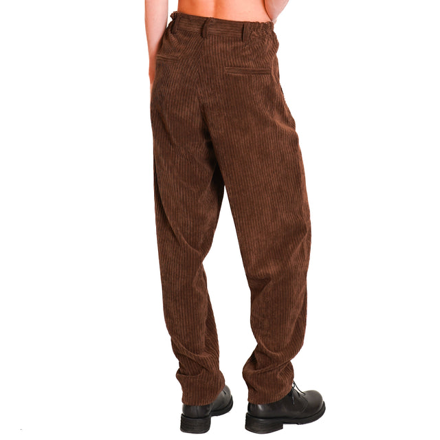 Souvenir-500-line velvet trousers - dark brown