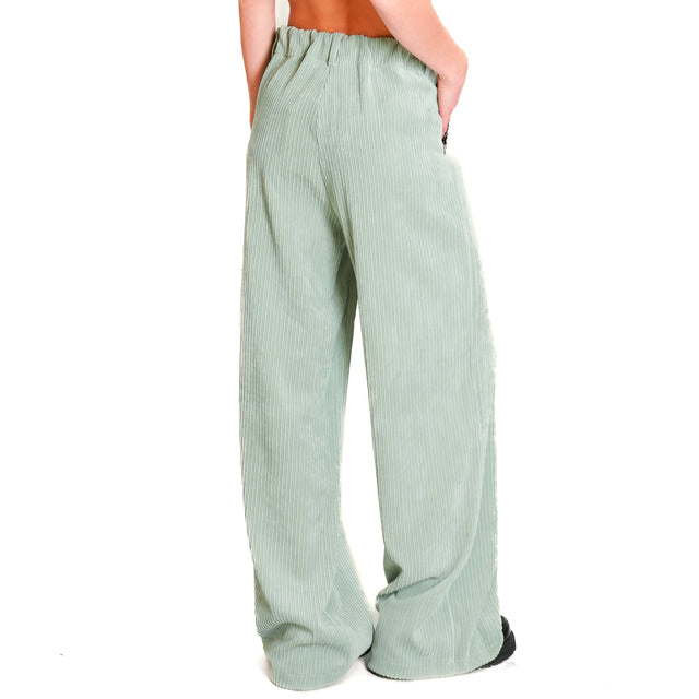 Souvenir-Palazzo velvet trousers 500 lines - mint