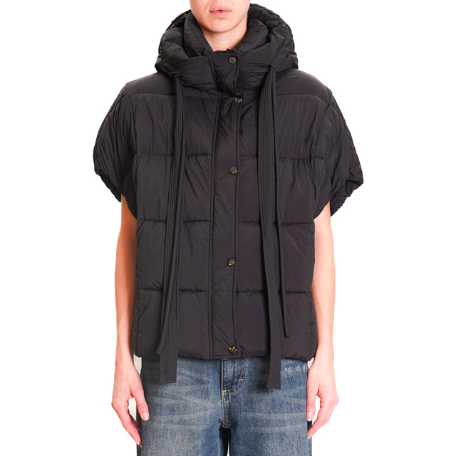 Souvenir-Hooded Down Vest - Black