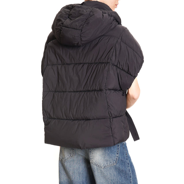 Souvenir-Hooded Down Vest - Black