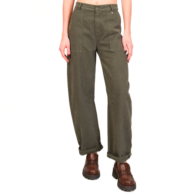 Souvenir-Pantalone con strass - militare