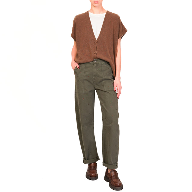 Souvenir-Pantalone con strass - militare