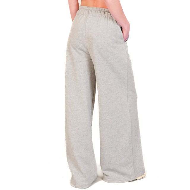 Tensione in-Pantalone in felpa con coulisse - grigio melange