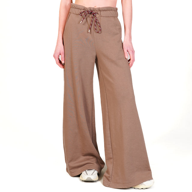 Tensione in-Pantalone in felpa con coulisse - moro