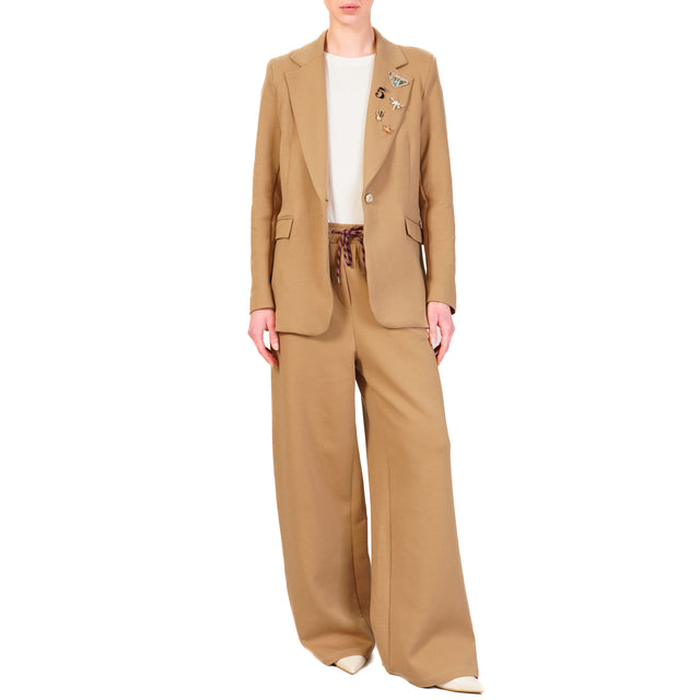 Tensione in-Pantalone felpa con coulisse - biscotto