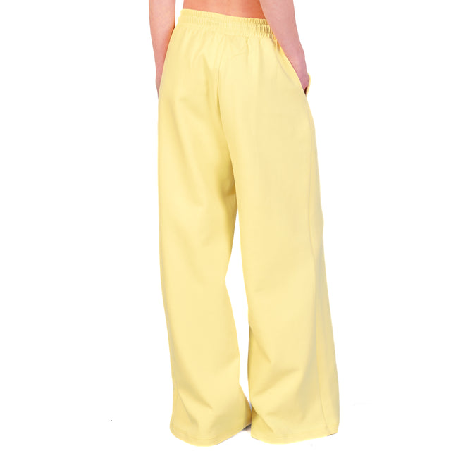 Tensione in-Pantalone felpa con coulisse - giallo