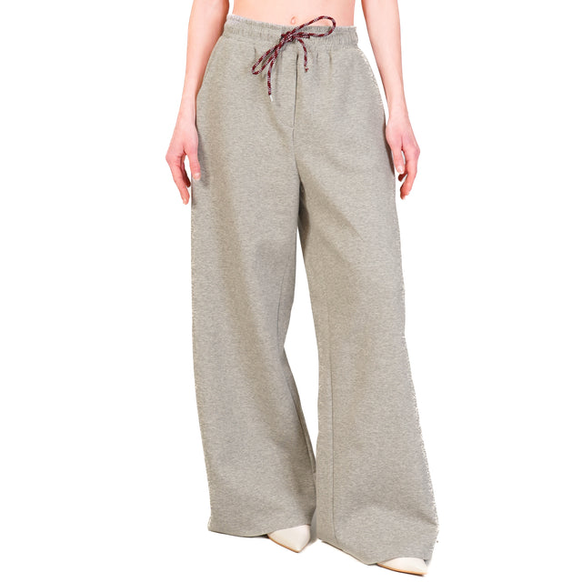 Tensione in-Pantalone felpa con coulisse - grigio