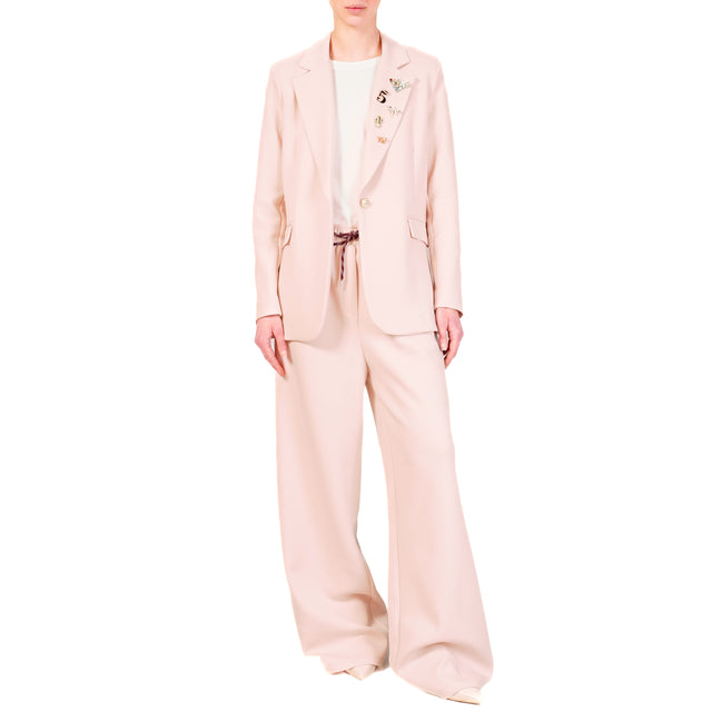 Tensione in-Pantalone felpa con coulisse - rosa