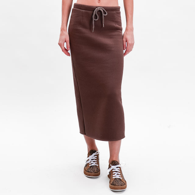 Tension in-Complete sweatshirt + skirt - dark brown