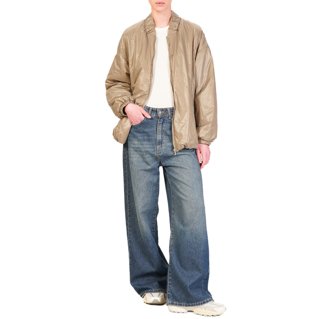 Tensione in-Bomber 100 gr oversize - tortora