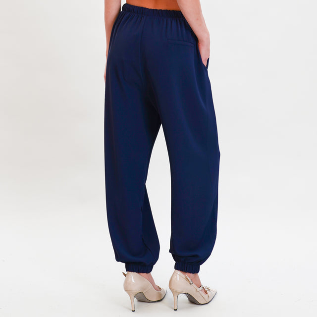 Tensione in-Pantalone tessuto fluido - blu