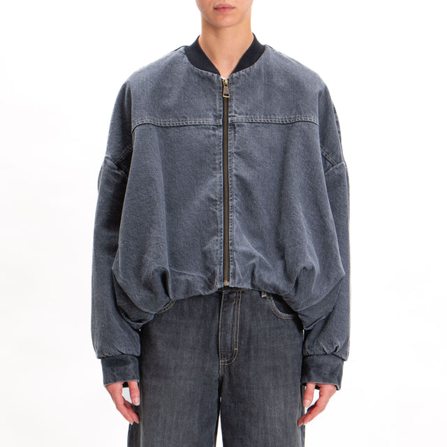 Tensione in-Bomber in denim - grigio